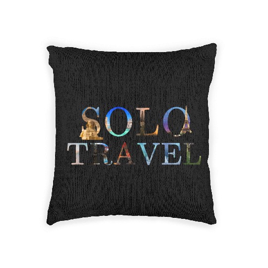 in love with solo travel, in all seasons Woven Pillows