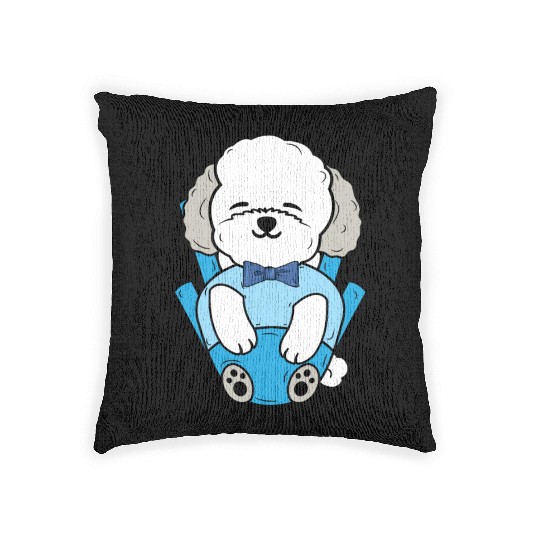 Bichon Frise Dog Lover Dog Breeder Puppy Paw Love Woven Pillows
