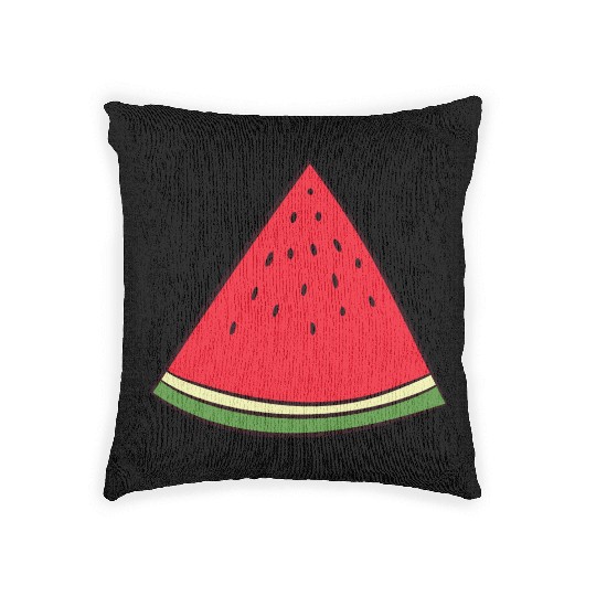 Watermelon - slice, piece, quarter, triangle Woven Pillows