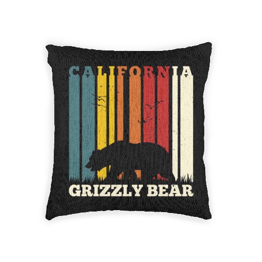 California Bear Retro Woven Pillows