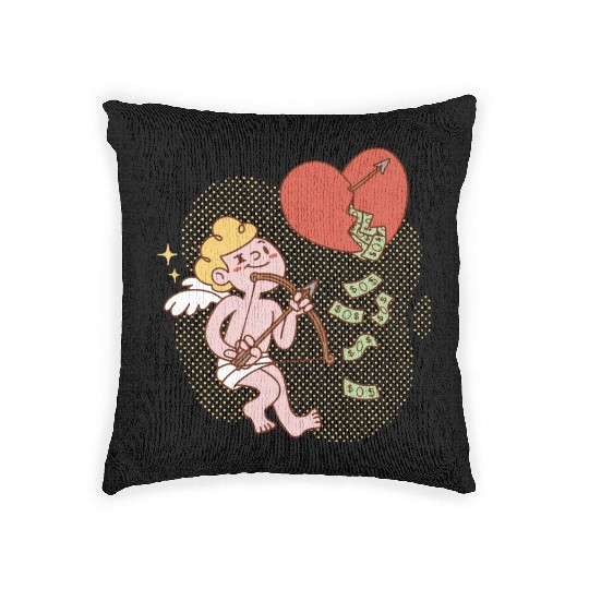 Funny cupid Woven Pillows