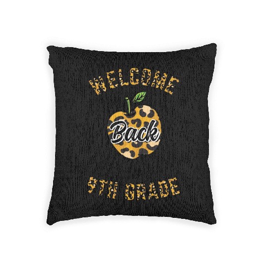 Welcome Back To 9th Grade Leopard Print Woven Pillows