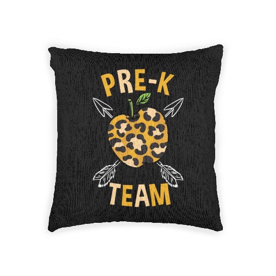 Pre-K Back To School Team Leopard Print Woven Pillows