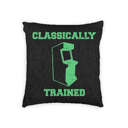 Classically Trained | Arcade player Woven Pillows
