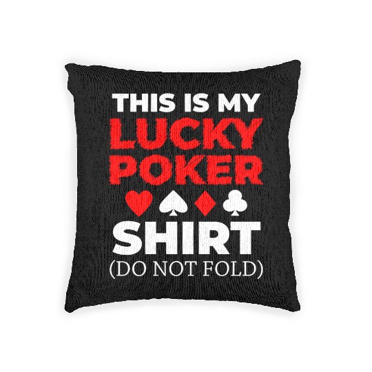Card Game Blackjack Win Play Woven Pillows