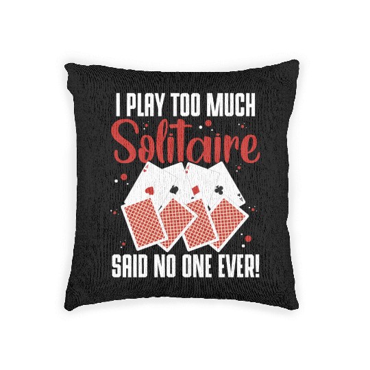 Poker Blackjack Playing Cards Regulars' Table Woven Pillows