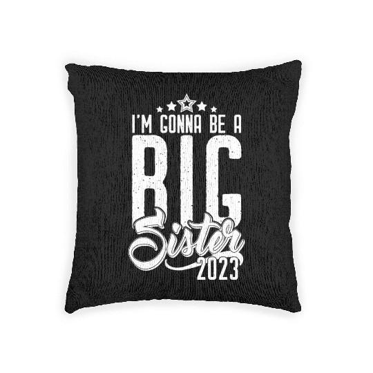 Going to be Big Sister 2023 - Baby Pregnancy Girls Woven Pillows