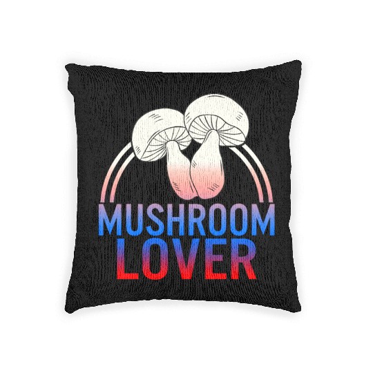 Fungi Woven Pillows, The Mushroom Lover Woven Pillows, Funny
