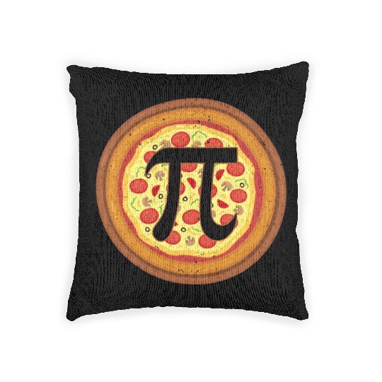 Pizza Pi Day Pizza Eater Italian Mathematician Woven Pillows