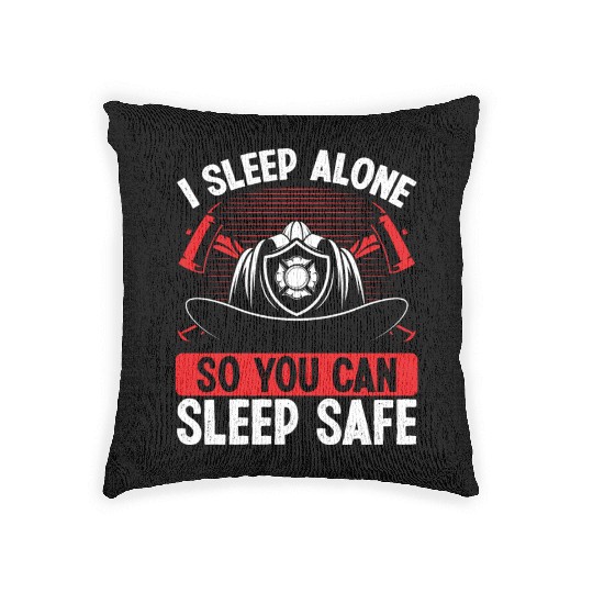 Firefighter Wife Girlfriend Night Shift Firemen Woven Pillows