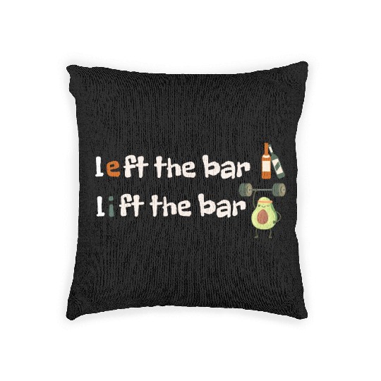 lift the bar avocado Woven Pillows