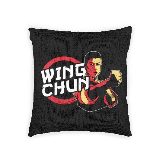 Wing Chun Coach Martial Arts Fighter Training Woven Pillows