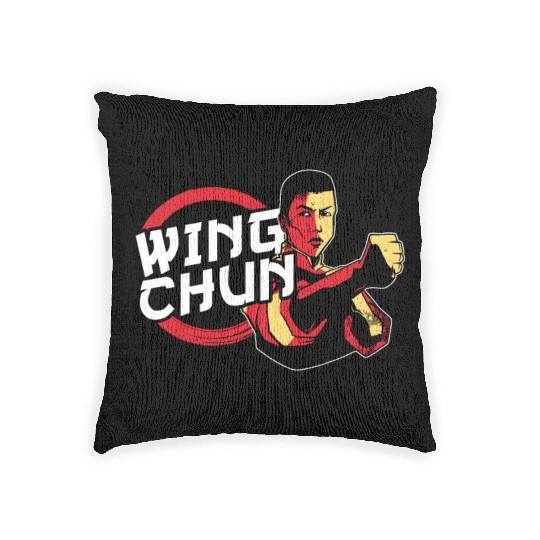 Wing Chun Coach Martial Arts Fighter Training Woven Pillows