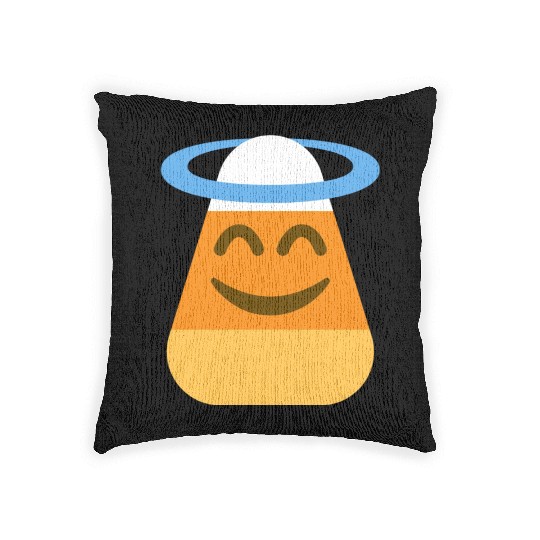 Angel Candy Corn Halloween Costume Woven Pillows