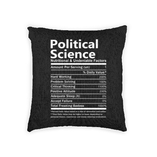 Political Science Woven Pillows - Nutritional And Undeni