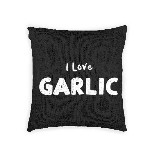 I Love Garlic - Halloween Woven Pillows