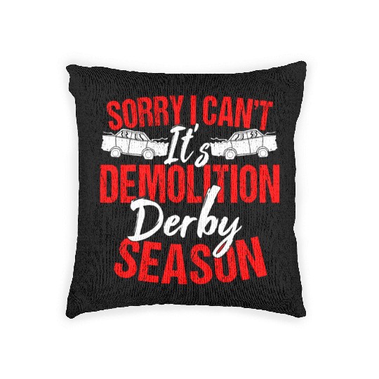Sorry I Can't It Isr Demolition Derby Woven Pillows