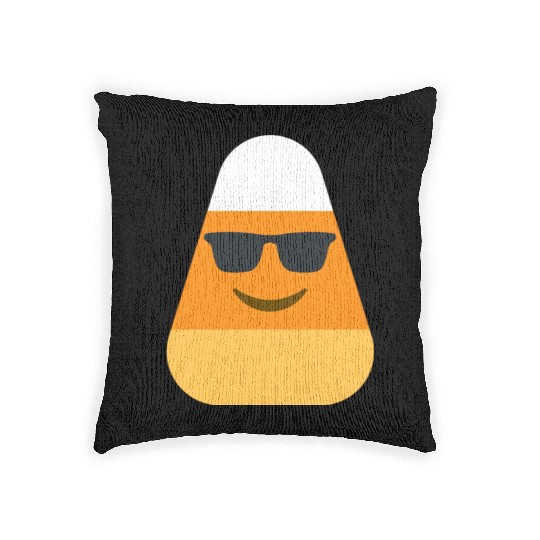 Cool Candy Corn Halloween Costume Woven Pillows