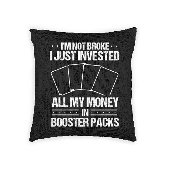 Trading Card Collecting broke Money Card Game Woven Pillows