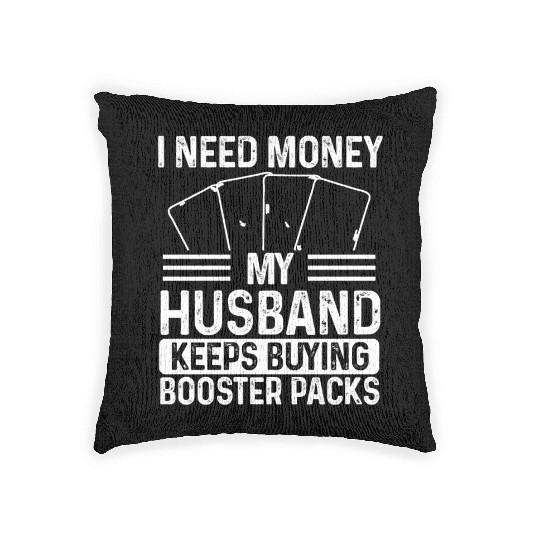 Trading Card Game Collector money Husband TCG Woven Pillows