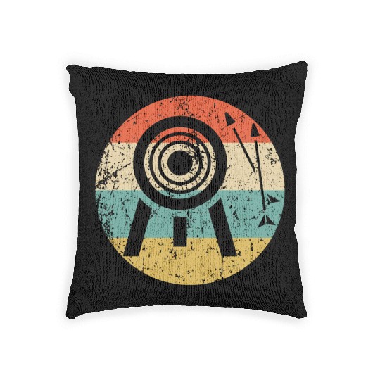 Archery Arrows Icon Retro Archery Woven Pillows