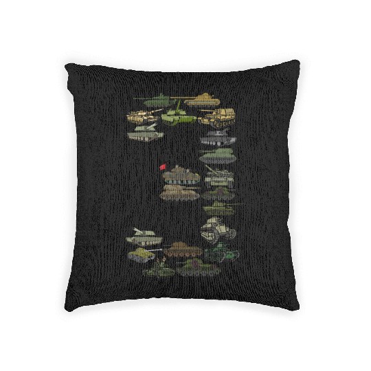 Military Tank Battle Truck For 3 Year Old Boys Kid Woven Pillows