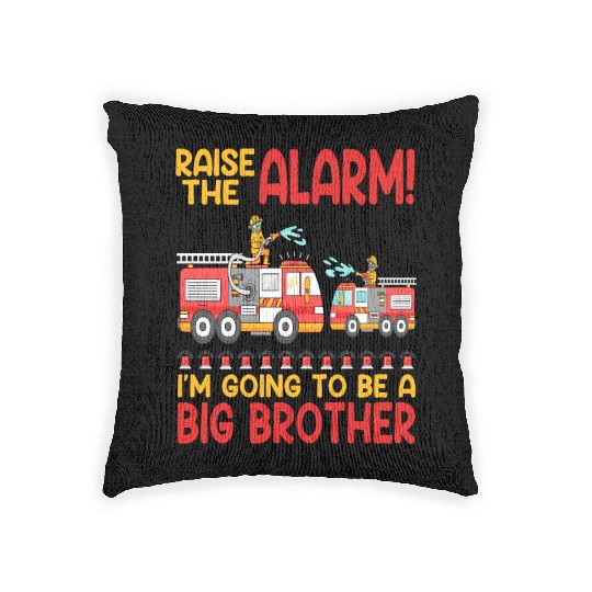 I'm going To Be A Big Brother Kids Fire Truck Fire Woven Pillows