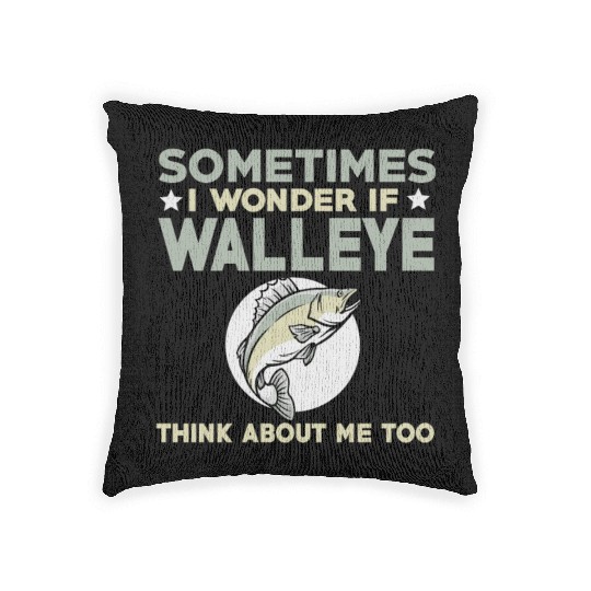 Funny Walleye Fishing Lover Woven Pillows
