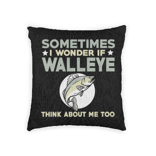 Funny Walleye Fishing Lover Woven Pillows
