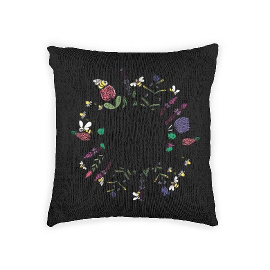 Plant These Save the Bees Woven Pillows