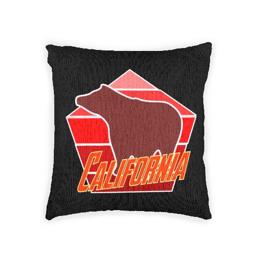 California Bear Flag Woven Pillows