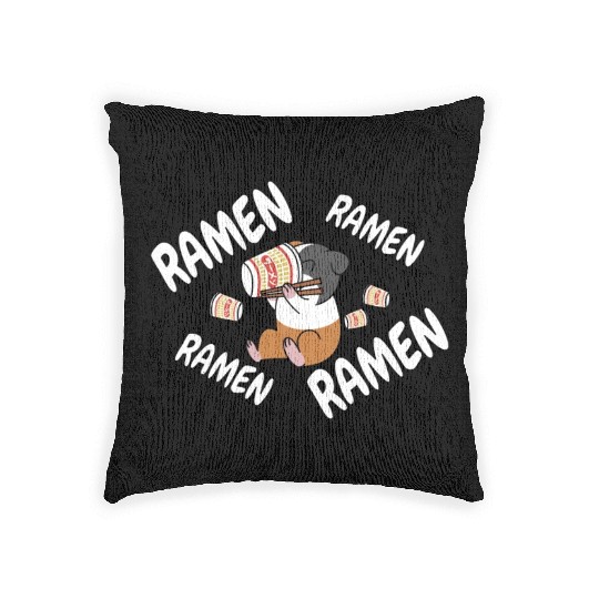 Guinea Pig Instant Ramen Noodles Woven Pillows