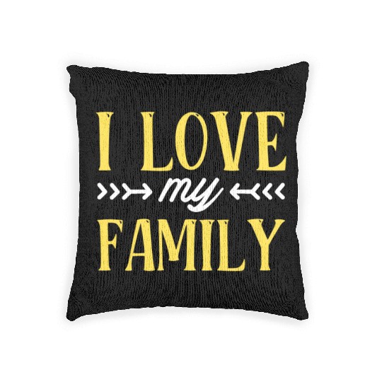 I Love My Family Reunion Families Gathering Woven Pillows