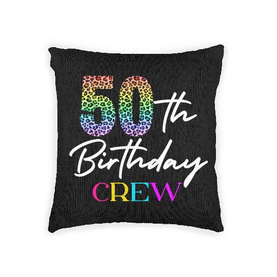 50th Birthday Crew 50 Party Crew Group Friends Woven Pillows