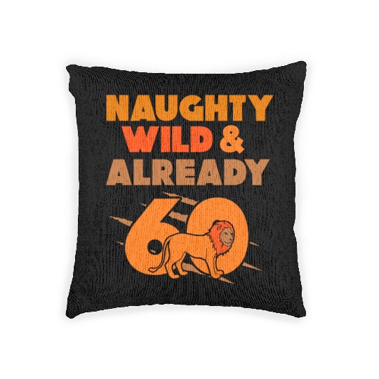Gift 60 years birthday Men lion Woven Pillows