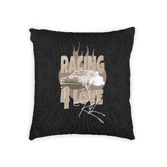 NASCAR Burning Heart R4L Brown Woven Pillows