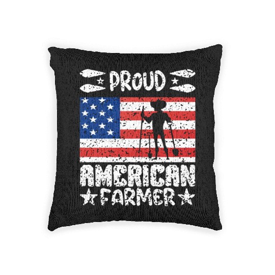 Proud American Farmer Woven Pillows