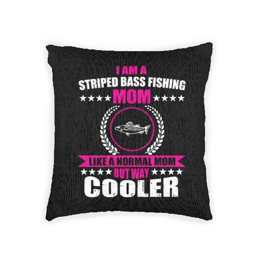 Striped Bass Fishing Mom Woven Pillows