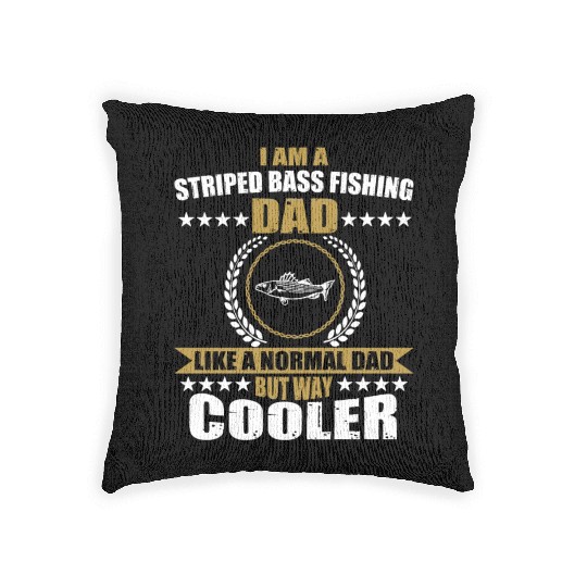 Striped Bass Fishing Dad Woven Pillows
