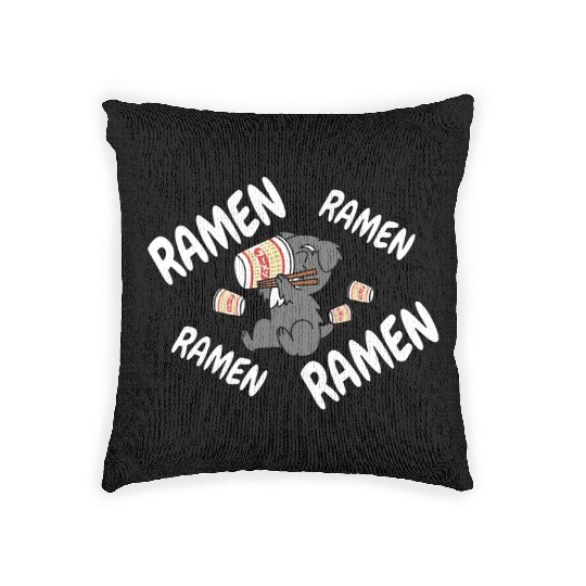 Schnauzer Instant Ramen Noodles Woven Pillows
