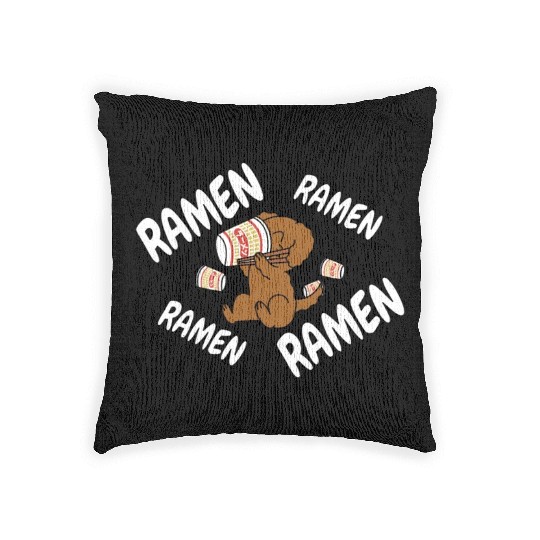 Goldendoodle Instant Ramen Noodles Woven Pillows