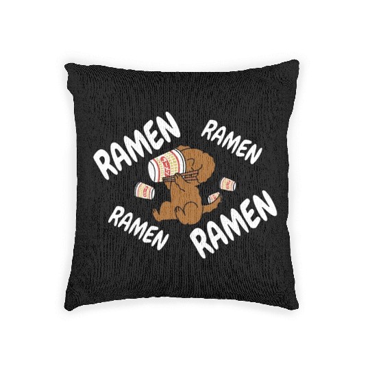 Goldendoodle Instant Ramen Noodles Woven Pillows