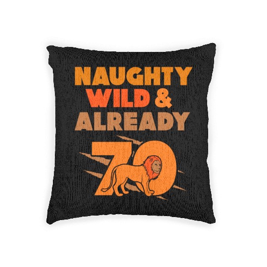 Gift 70 years birthday Men lion Woven Pillows