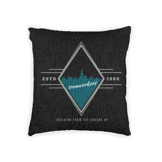 Ironworker Badge Ironworkers Woven Pillows