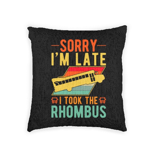Math Teacher School Bus Driver Rhombus Woven Pillows