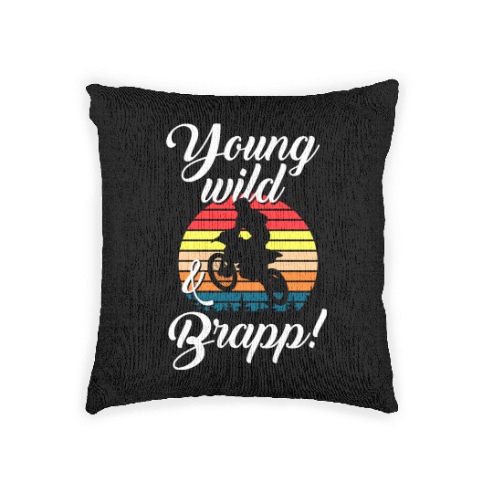 Dirt Bike Cross Full Throttle Dirt Woven Pillows
