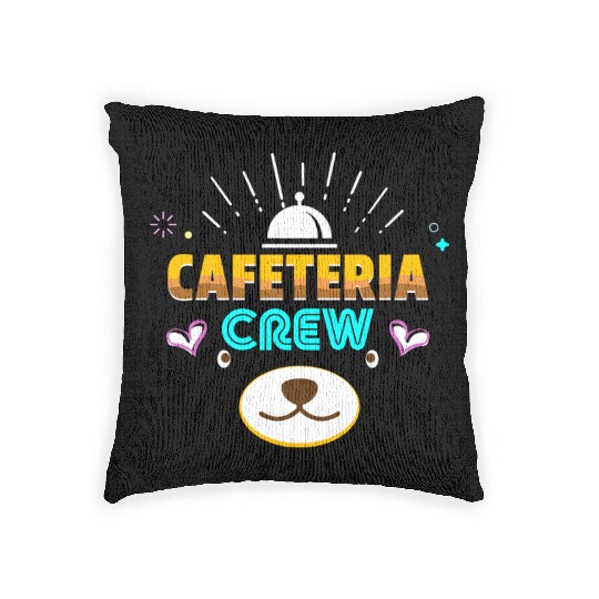 Cafeteria Crew School Lunch Lady Worker Squad Woven Pillows