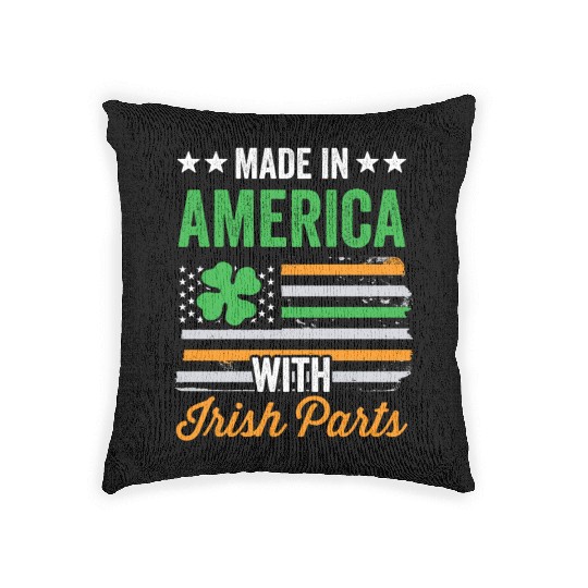 Made In America With Irish Parts Ireland Gaelic Woven Pillows