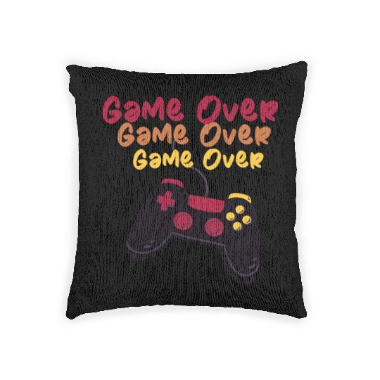 game over Vacation Holiday Vacation is calling Woven Pillows