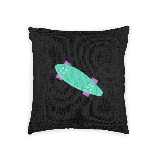 born to ride skateboard skate rider Woven Pillows